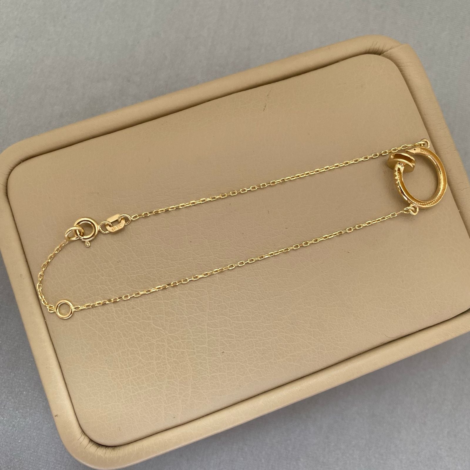 Pulso It clavo central graduable a 18cm Oro amarillo 18k +4 / 2,15 Gr / 1,5 mm / 16,5 Cm